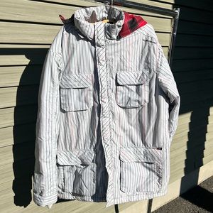 QUICKSILVER GERY STRIPED SNOW JACKET